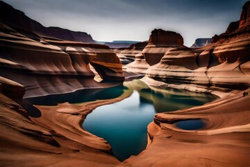 Wall Mural - grand canyon state, Reflection Canyon stock photo