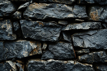 Wall Mural - Black stone texture background