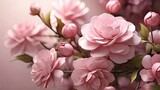 Fototapeta Natura - Pink Blossom Serenity Photorealistic Floral Delight in High-Resolution.