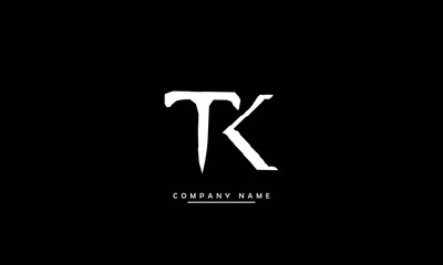 KT, TK K, T Abstract Letters Logo Monogram