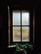 View through a window in the chapel 'Capilla Stella Maris' at Cape Horn, Tierra del Fuego, Chile
