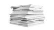 Stack Of Business Documents Papers. Isolated on Transparent background.	