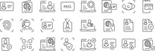 Verification And Authorization Symbols. Set Of Simple Icons In Silhouette. Vector Illustration. EPS 10