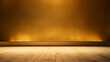 Golden wall, beautiful lights, elegant minimalist background for product display