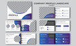 © royaldudegfx - Landscape company profile brochure template layout design, corporate company profile brochure with blue color