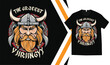 © Akram bd7 - Customizable Viking T-Shirt Design, Custom vikings t-shirt Graphics, Viking Warriors tshirt, apparel custom design print mockup.