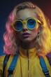 © MuhammadIlyas - portrait of a fashion model with yellow glasses