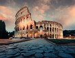 Colosseum in Rome at dusk