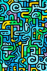 Sticker - A colorful pattern of lines