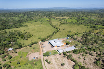 Wall Mural - Farmland aerial view