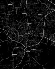 Chapel Hill North Carolina Map, Detailed Dark Map of Chapel Hill North Carolina