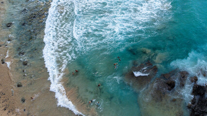 Sticker - Praia do Cachorro - Fernando de Noronha - PE - Foto de drone 