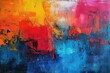 Abstract art painting, vibrant colors, textures, and creative expression