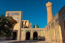 Architectural Ensemble Of 12th Century, Minaret And Mosque. Bukhara, Uzbekistan
