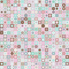 Aufkleber - Vintage style seamless pattern background.