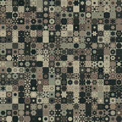 Fototapete - Vintage style seamless pattern background.