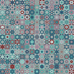 Aufkleber - Vintage style seamless pattern background.