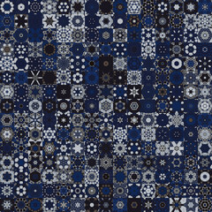 Aufkleber - Vintage style seamless pattern background.