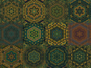 Aufkleber - Vintage style seamless pattern background.