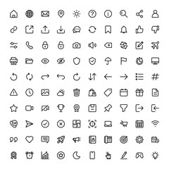 user interface icon set. web icon, website icon vector illustration