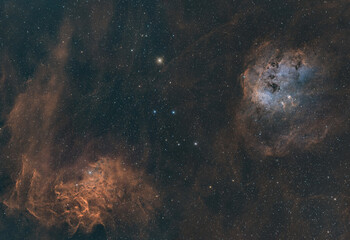 Wall Mural - flaming star and tadpole nebula 5
