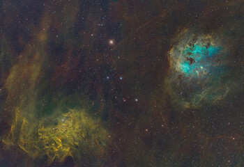 Wall Mural - flaming star and tadpole nebula 4