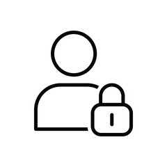 Canvas Print - User account lock vector icon