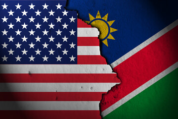 Wall Mural - Relations between america and namibia