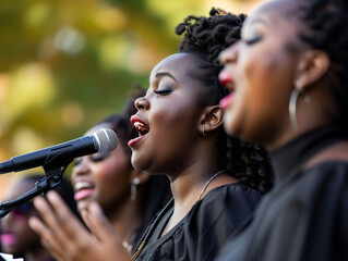 A Gospel Choir Performing At A Black History Month Celebration Filling The Air With Soulful Melodies