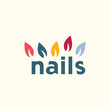Nails art studio logo pack