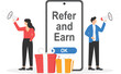 © WS DESIGN - Refer and earn concepts. Business partnership strategy vector illustration