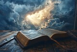 Fototapeta  - A Bible Open to the Book of Genesis
