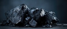 A Coal Chunk Photographed Up Close In A Mine Region.