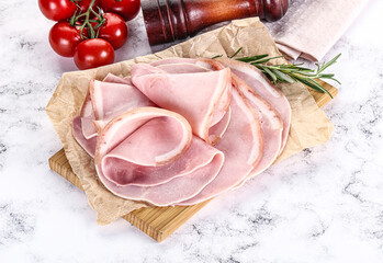 Wall Mural - Slices of natural organic ham