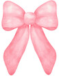 Pink Coquette bow watercolor