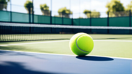 tennis ball on the court