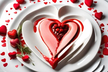 Wall Mural - heart shaped cake