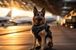 The German Shepherd K9 unit is tasked with monitoring the airport