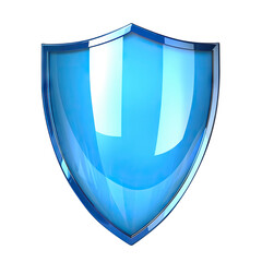 Blue shield cut out. Protect and security concept