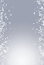 Silver Snowflake Vector Gray Background. Winter