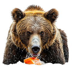 Poster - Bear eat salmon