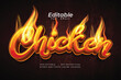 © robby - editable chicken text effect with fire decoration
