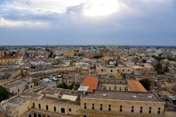 Wall Mural - panorama seen from the top of the bell tower can be reached by lift Lecce Italy