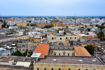 Wall Mural - panorama seen from the top of the bell tower can be reached by lift Lecce Italy