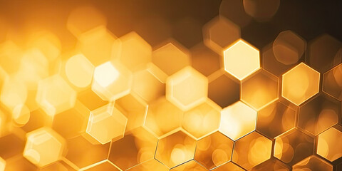 This abstract design asset features a repeated pattern of honeycomb shapes, representing sweetness and organization. It's suitable for honey product packaging, food-related branding, and nature-inspir