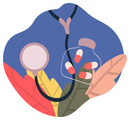 Poster - stethoscope vector illustration