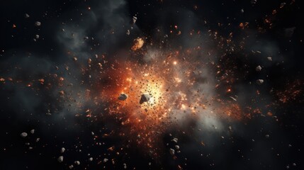Wall Mural - Explosion in space. Generative AI