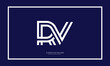 Alphabet letters icon logo RV or VR monogram