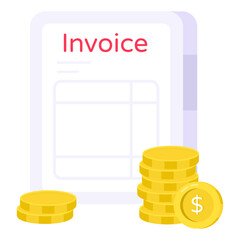 Poster - An icon design of invoice 

