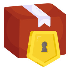 Poster - Editable design icon of parcel security

